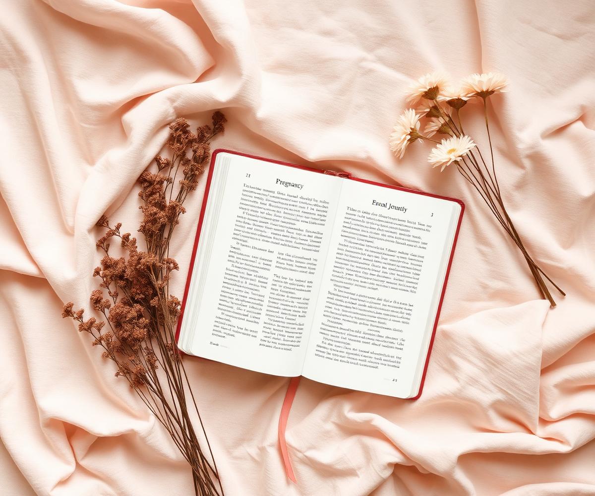 Pregnancy journal and dried florals